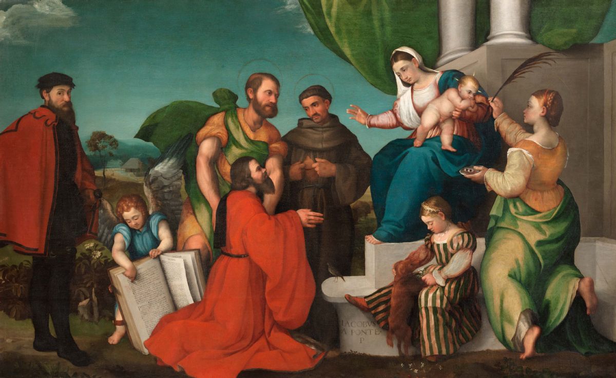 Madonna con il Bambino tra i Santi Matteo, Francesco, Lucia, il podestà Matteo Soranzo, la figlia Lucia e il fratello Francesco